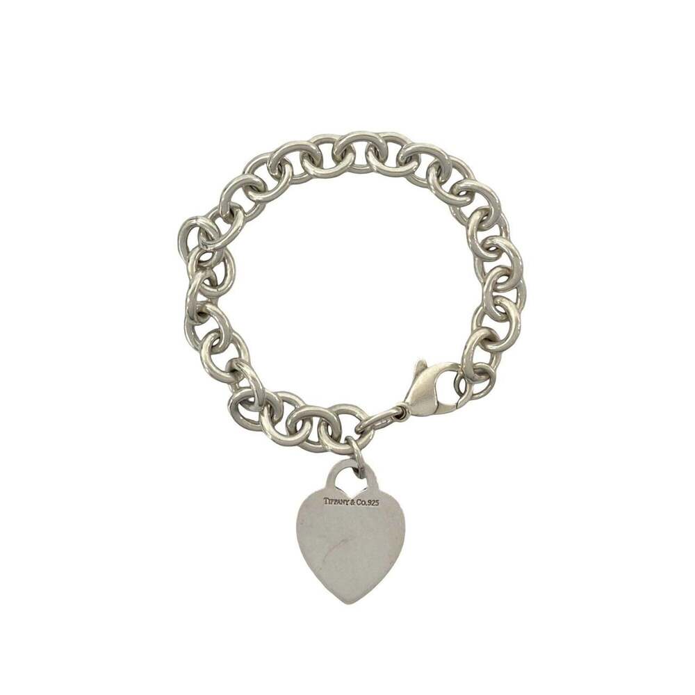 TIFFANY Silver Heart Charm Bracelet